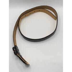 WCM NEW YORK Women's Black Alligator Belt SZ XL